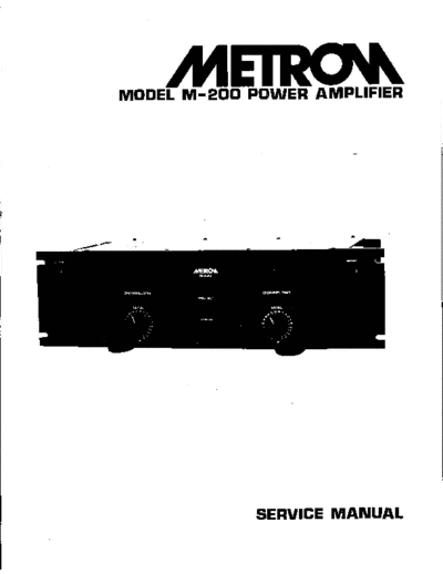 METRON hfe   m-200 service en  . Rare and Ancient Equipment METRON M-200 hfe_metron_m-200_service_en.pdf