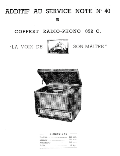 LA VOIX DE SON MAITRE 652 c  . Rare and Ancient Equipment LA VOIX DE SON MAITRE 652C 652 c.pdf