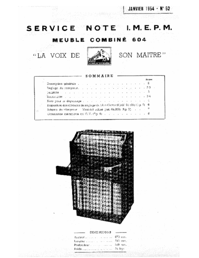 LA VOIX DE SON MAITRE combine 604  . Rare and Ancient Equipment LA VOIX DE SON MAITRE 604 combine 604.pdf