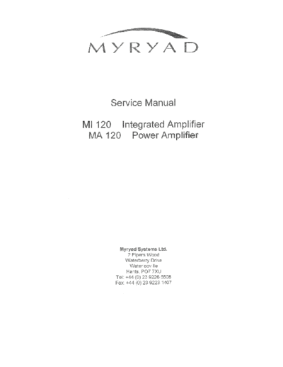 MYRYAD hfe   ma 120 mi 120 service  . Rare and Ancient Equipment MYRYAD MA 120 hfe_myryad_ma_120_mi_120_service.pdf