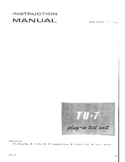 Tektronix tu7  Tektronix tu7.pdf