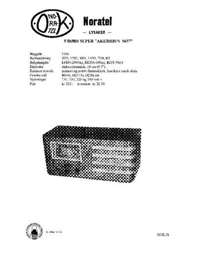 NORATEL NORATEL AKERSHUS-S637--5-RRS-SUPER-s  . Rare and Ancient Equipment NORATEL Audio NORATEL AKERSHUS-S637--5-RRS-SUPER-s.pdf