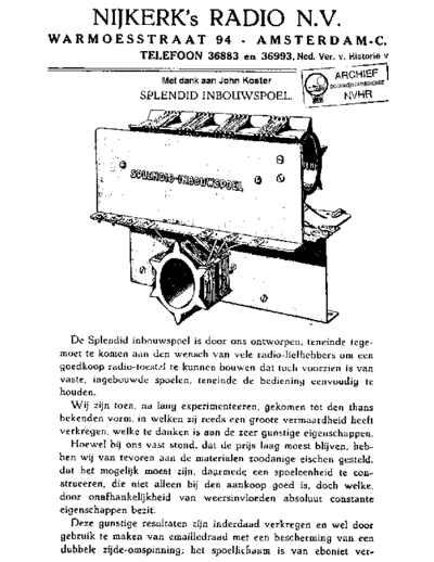 NIJKERK Nijkerk Inbouwspoel  . Rare and Ancient Equipment NIJKERK Inbouwspoel Splendid Nijkerk_Inbouwspoel.pdf