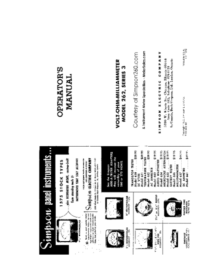 SIMPSON simpson 262-3 analog-mm 1965 sm  . Rare and Ancient Equipment SIMPSON 262-3 simpson_262-3_analog-mm_1965_sm.pdf