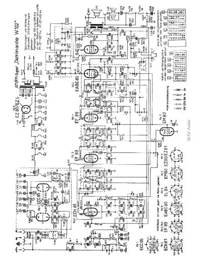 RFT FunkwerkDresden DominanteW102 sch  . Rare and Ancient Equipment RFT Audio FunkwerkDresden_DominanteW102_sch.pdf