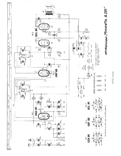 RFT FunkwerkDresden MinoretteA201 sch  . Rare and Ancient Equipment RFT Audio FunkwerkDresden_MinoretteA201_sch.pdf