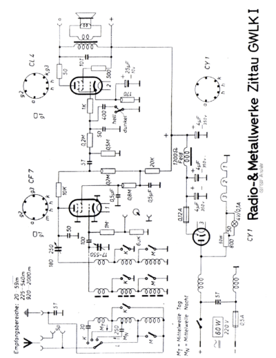 RFT FunkwerkZittau ZittauGWLK1 sch  . Rare and Ancient Equipment RFT Audio FunkwerkZittau_ZittauGWLK1_sch.pdf