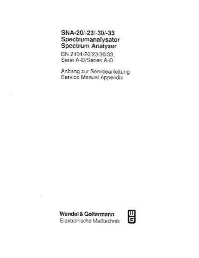 WG Wandel & Goltermann SNA23 Schematics  . Rare and Ancient Equipment WG SNA33 Wandel & Goltermann SNA23 Schematics.pdf