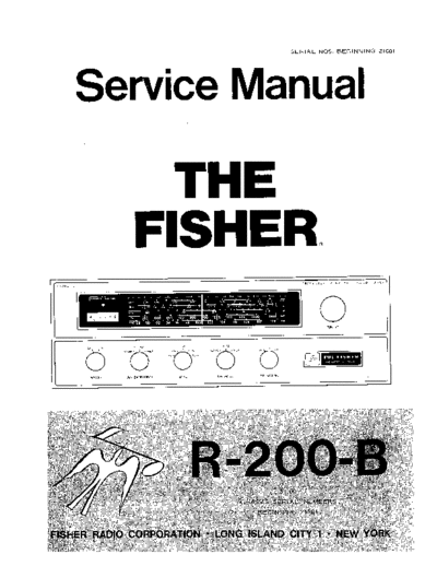 THE FISHER Fisher R-200-B Service Manual  . Rare and Ancient Equipment THE FISHER R-200B Fisher R-200-B Service Manual.pdf