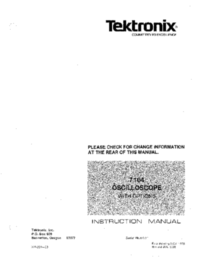 Tektronix TEK 7104 Instruction  Tektronix TEK 7104 Instruction.pdf