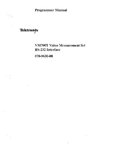 Tektronix TEK VM700T Programming  Tektronix TEK VM700T Programming.pdf