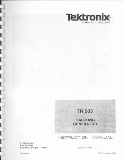 Tektronix TR503   Tektronix TR503 .pdf