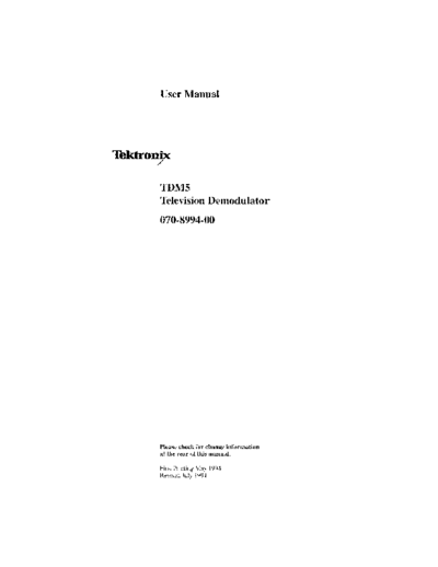 Tektronix TEK DS1200 Same as TDM5 User  Tektronix TEK DS1200 Same as TDM5 User.pdf