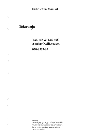 Tektronix TEK TAS 455 252C 465 Instruction  Tektronix TEK TAS 455_252C 465 Instruction.pdf