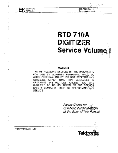 Tektronix TEK RTD 710A Vol 1 Service  Tektronix TEK RTD 710A Vol 1 Service.pdf
