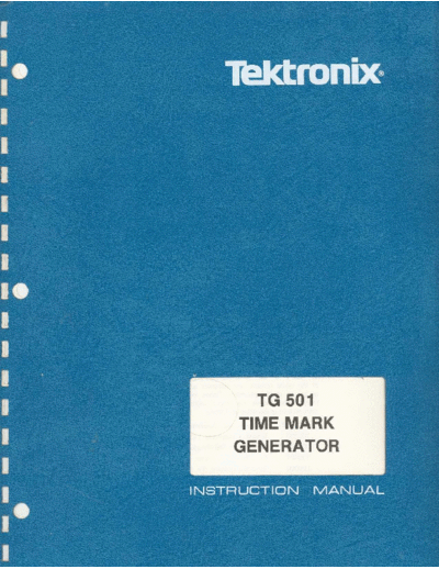 Tektronix TG501    Tektronix TG501  .pdf