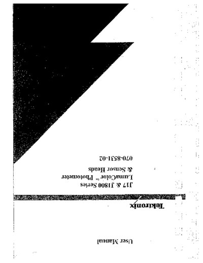 Tektronix TEK J17 - J1800 Series User  Tektronix TEK J17 - J1800 Series User.pdf