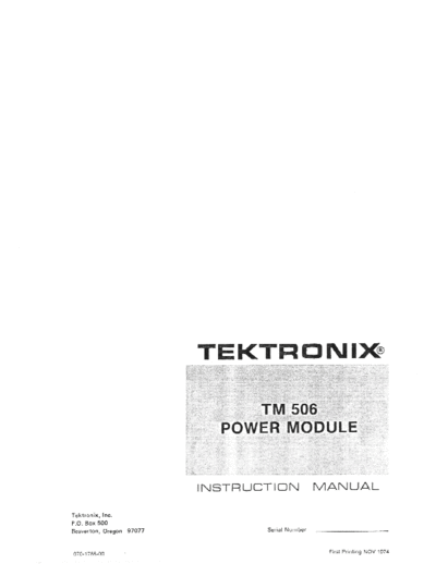 Tektronix TM 506  Tektronix TM 506.pdf