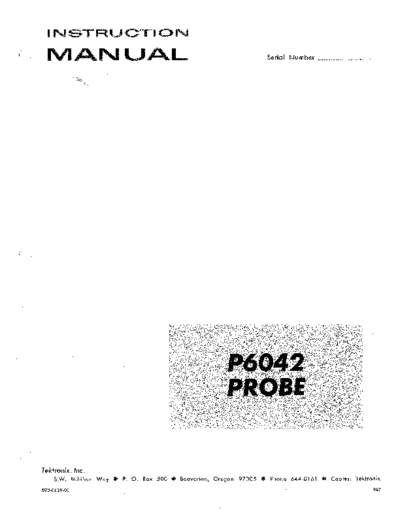 Tektronix TEK P6042 Operation Only  Tektronix TEK P6042 Operation Only.pdf