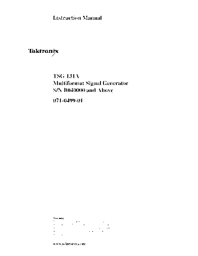 Tektronix tsg131a  Tektronix tsg131a.pdf