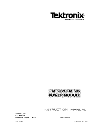 Tektronix TM506 Jun80  Tektronix TM506_Jun80.pdf