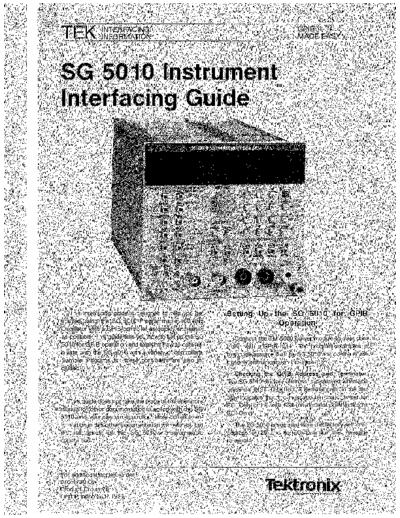 Tektronix TEK SG5010 Interfacing Guide  Tektronix TEK SG5010 Interfacing Guide.pdf