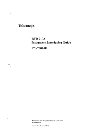 Tektronix TEK RTD 710A Interfacing Guide  Tektronix TEK RTD 710A Interfacing Guide.pdf