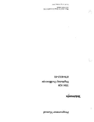 Tektronix TEK TDS 820 Programmer  Tektronix TEK TDS 820 Programmer.pdf