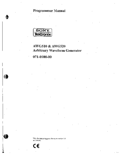 Tektronix TEK AWG 510 520 Programmer  Tektronix TEK AWG 510 520 Programmer.pdf