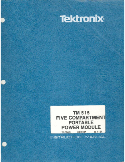 Tektronix Tek TM515 sm  Tektronix Tek TM515 sm.pdf