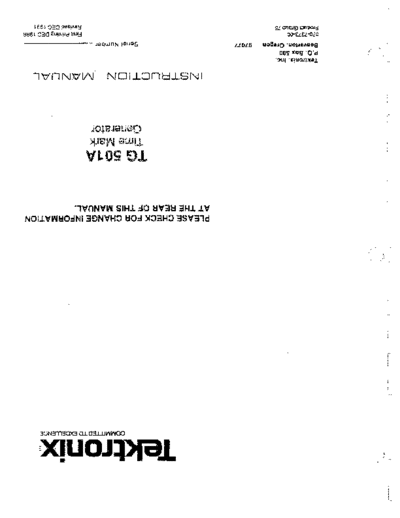 Tektronix TEK TG 501A Instruction  Tektronix TEK TG 501A Instruction.pdf