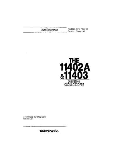 Tektronix TEK 11402A 252C 11403 User Reference  Tektronix TEK 11402A_252C 11403 User Reference.pdf