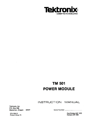 Tektronix tm501  Tektronix tm501.pdf