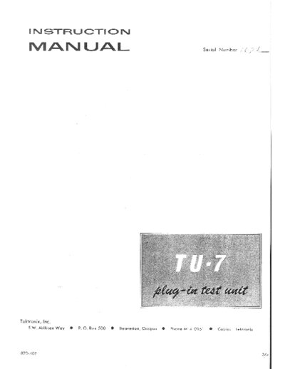 Tektronix TU 7  Tektronix TU_7.pdf