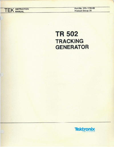 Tektronix tr502 sm  Tektronix tr502_sm.pdf