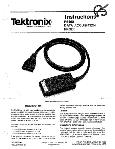 Tektronix TEK P6460 Instruction  Tektronix TEK P6460 Instruction.pdf