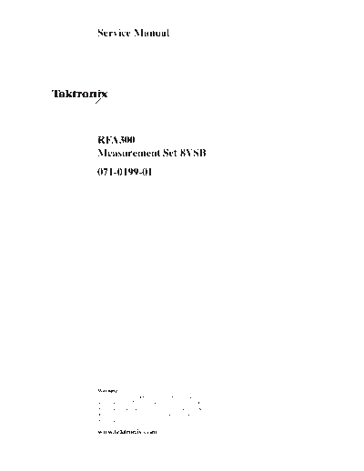 Tektronix TEK RFA300 Service  Tektronix TEK RFA300 Service.pdf