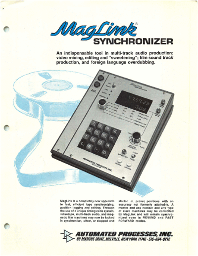 . Various API MagLink synchronizer lit  . Various SM scena API API_MagLink_synchronizer_lit.pdf