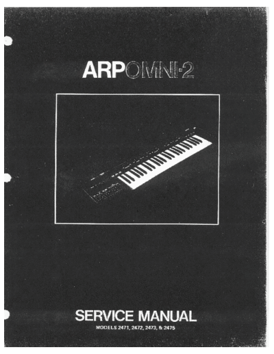 . Various ARP Omni-2 Service Manual  . Various SM scena ARP ARP Omni-2 Service Manual.pdf