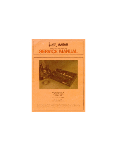 . Various ARP Avatar Service Manual  . Various SM scena ARP ARP Avatar Service Manual.pdf