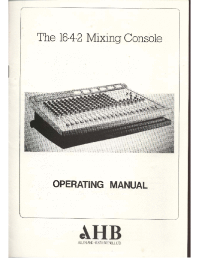 . Various 42+series+16 4 2+operating+manual+schematics+NO+PSU  . Various SM scena Allen 42+series+16_4_2+operating+manual+schematics+NO+PSU.pdf