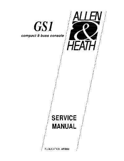 . Various GS1+service+manual+AP2064  . Various SM scena Allen GS1+service+manual+AP2064.pdf