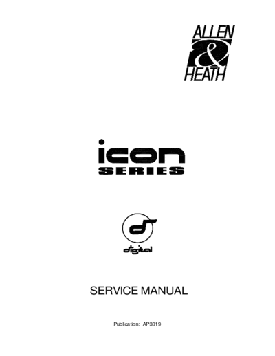 . Various ICON+service+manual+AP3319 1  . Various SM scena Allen ICON+service+manual+AP3319_1.pdf