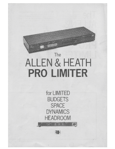 . Various Pro+Limiter+User+Guide+-+Schematics  . Various SM scena Allen Pro+Limiter+User+Guide+-+Schematics.pdf