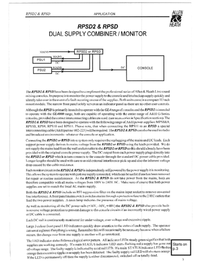 . Various RPSD+RPSD2+User+Guide+No+Schematics+AP2263  . Various SM scena Allen RPSD+RPSD2+User+Guide+No+Schematics+AP2263.pdf