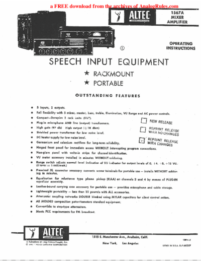 . Various Altec 1567A Manual  . Various SM scena Altec Altec_1567A_Manual.pdf