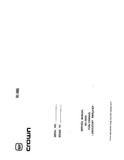 . Various dc300asm  . Various SM scena Crown dc300asm.pdf