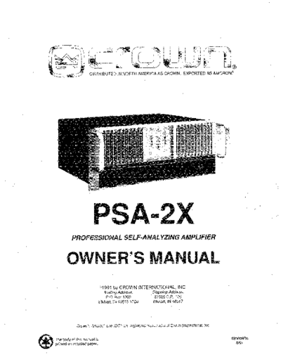 . Various psa2ownersmanual1of2  . Various SM scena Crown psa2ownersmanual1of2.pdf