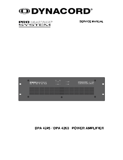 . Various Dynacord-DPA4245 4260 pwramp  . Various SM scena Dynacord Dynacord-DPA4245_4260 pwramp.pdf