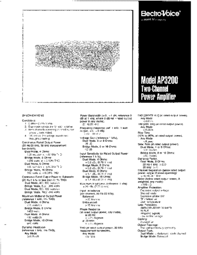 . Various ElectroVoice-AP3200 pwramp  . Various SM scena ElectroVoice ElectroVoice-AP3200 pwramp.pdf